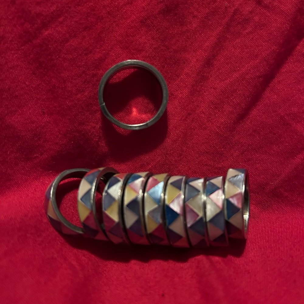 Colourful Geometric Rings